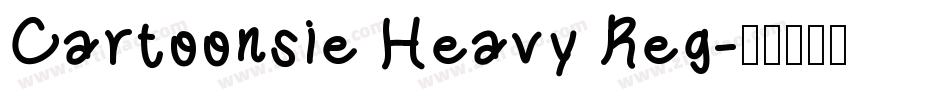 Cartoonsie Heavy Reg字体转换